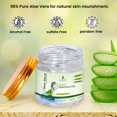 98% Aloe Vera Gel for Face, Hair & Scalp – With Vitamin E – 200ml