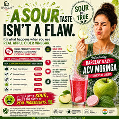 Barclay Italy ACV Moringa Effervescent Tablets | Apple Cider Vinegar 750 mg, Garcinia Cambogia 300 mg & Moringa Extract 100 mg | Sugar-Free | Craving Control & Weight Management Support