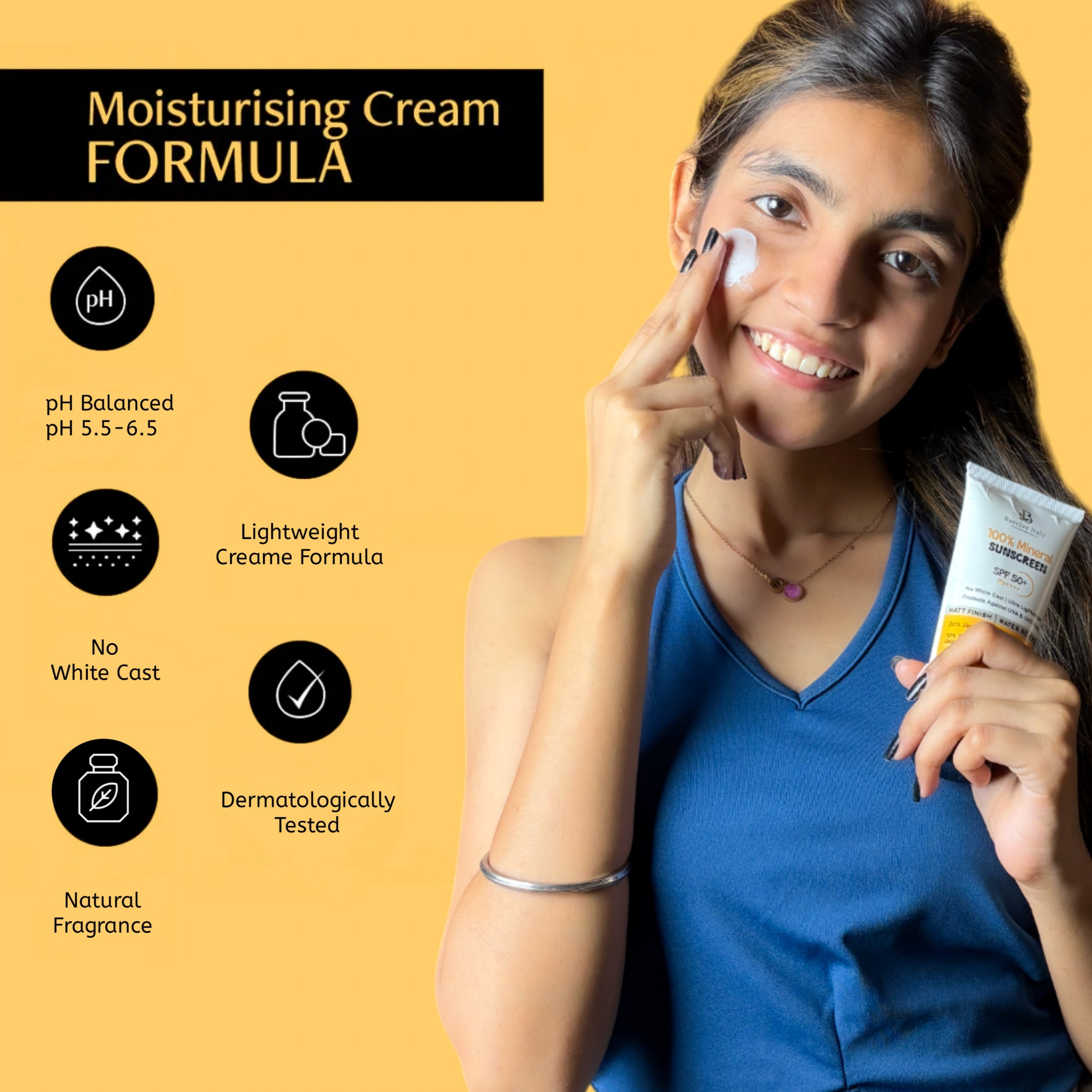 100% Mineral Sunscreen SPF 50+ Oil-Free, Matte, No White Cast