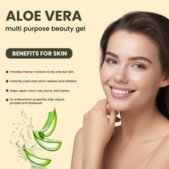 98% Aloe Vera Gel for Face, Hair & Scalp – With Vitamin E – 200ml