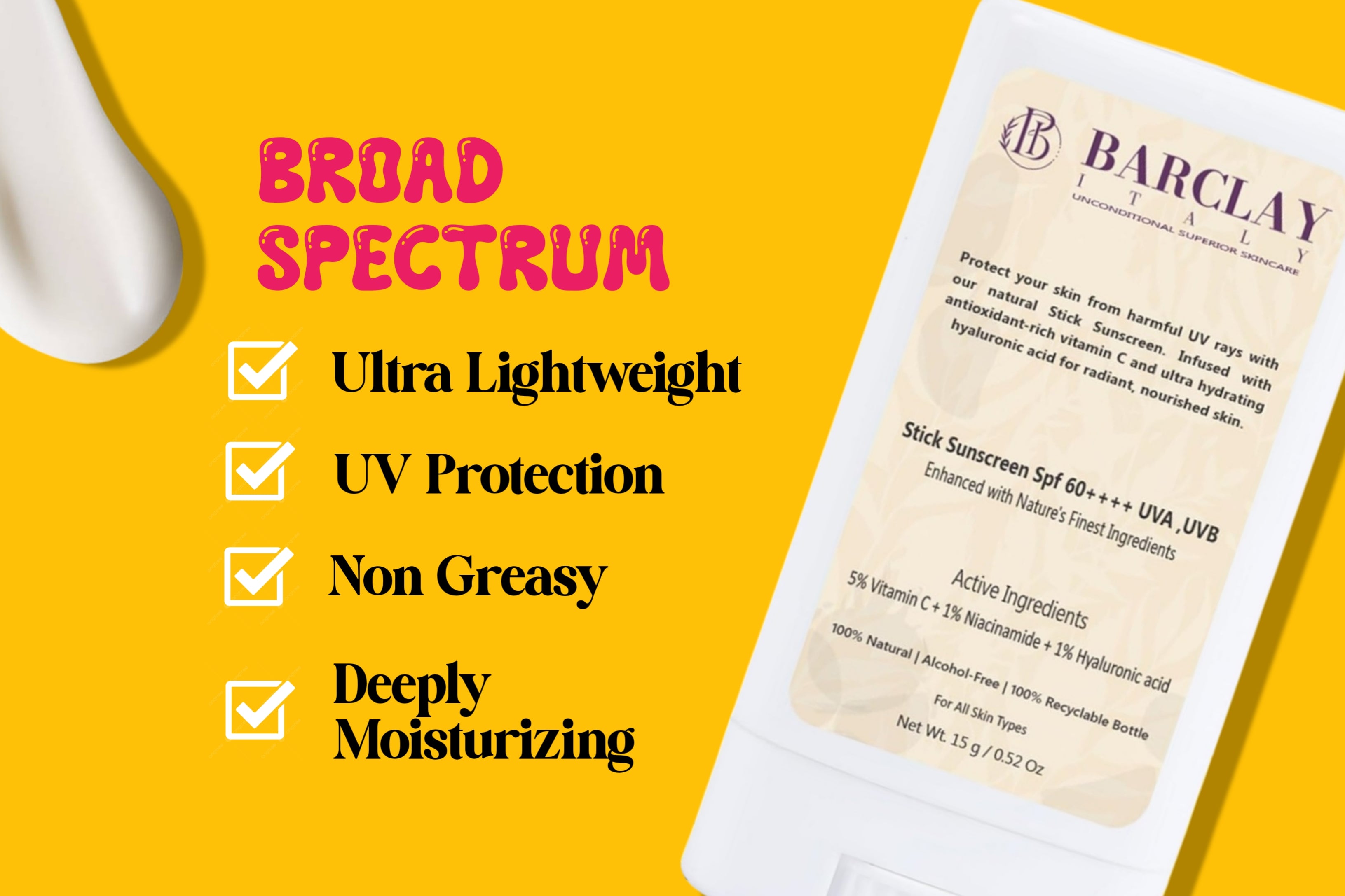Sunscreen SPF 60++++ UVA & UVB Rays Protection
