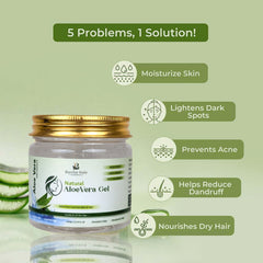 98% Aloe Vera Gel for Face, Hair & Scalp – With Vitamin E – 200ml