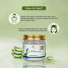 98% Aloe Vera Gel for Face, Hair & Scalp – With Vitamin E – 200ml